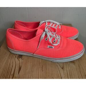 Vans Womens 10 Mens 8.5 Bright Orange Lace Up Sneakers Tennis Shoes
